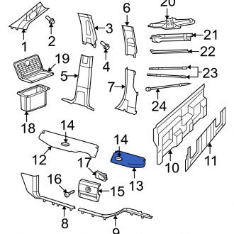 New OEM Left Floor Storage Compartment Fits, 2011-2012 Dodge Ram - Part # 1NN52GTVAB