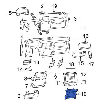 New OEM Instrument Panel Cup Holder Fits, 2009 Dodge Ram - Part # 1EA971DVAB