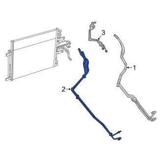 New OEM Automatic Transmission Oil Cooler Hose Assembly Fits, 2013-2024 Dodge Ram - Part # 52014804AI