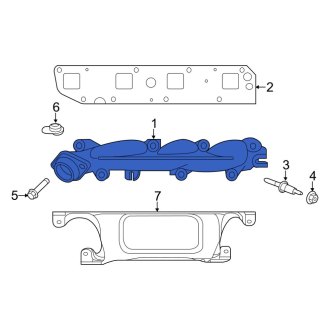 New OEM Right Exhaust Manifold Fits, 2023-2024 Dodge Ram - Part # 68591585AA