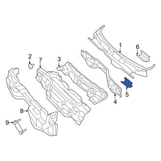 New OEM Front Cowl Reinforcement Fits, 2013-2024 Dodge Ram - Part # 68214471AG