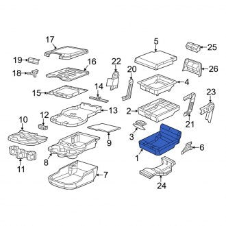 New OEM Console Compartment Fits, 2013-2023 Dodge Ram - Part # 5NK35HL1AA