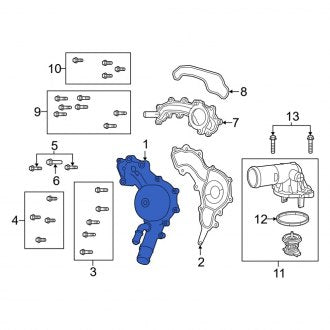 New OEM Engine Water Pump Fits, 2019-2024 Dodge Ram - Part # 4893942AC