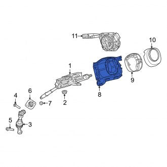 New OEM Steering Column Cover Fits, 2022 Dodge Ram - Part # 5YP11TX7AF