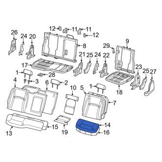 New OEM Rear Left Seat Cover Fits, 2021-2024 Dodge Ram - Part # 7AR49HL1AA