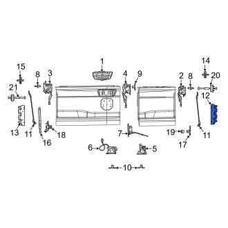 New OEM Rear Right Tailgate Hinge Fits, 2020-2024 Dodge Ram - Part # 68311226AB