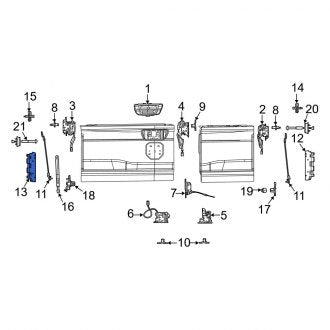 New OEM Rear Left Tailgate Hinge Fits, 2020-2024 Dodge Ram - Part # 68311227AB