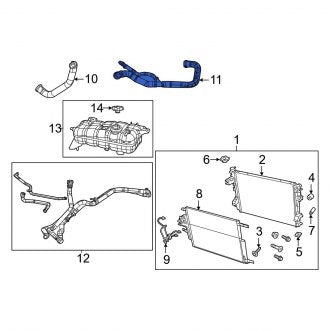 New OEM Radiator Coolant Hose Fits, 2021-2024 Dodge Ram - Part # 68429995AC