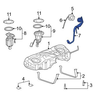 New OEM Fuel Filler Neck Fits, 2008-2010 Dodge Challenger - Part # 4578989AB