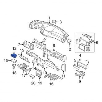 New 2006-2007 Fits Jeep Commander Instrument Panel Pocket , Part # 1BK891J1AA