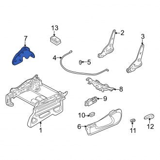 New OEM Right Outer Seat Track Cover Fits, 2003 Jeep Liberty - Part # UZ541L2AB