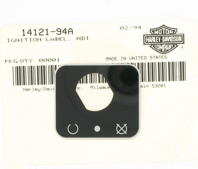 New OEM Genuine Harley-Davidson Ignition Label Hdi, 14121-94A