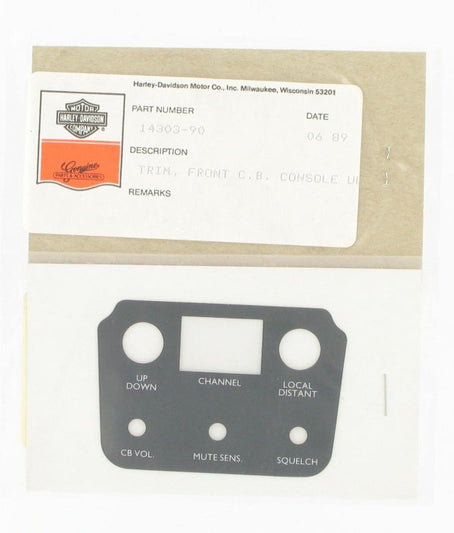 New OEM Genuine Harley-Davidson Trim C.B. Console, 14303-90