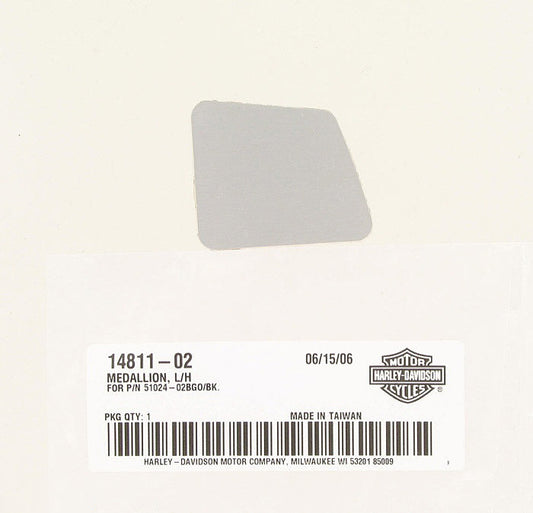 New OEM Genuine Harley-Davidson Medallion Floorboard Left, 14811-02