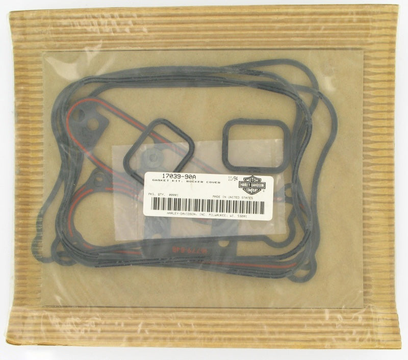 New OEM Genuine Harley-Davidson Gasket Kit Rocker Box, 17039-90A