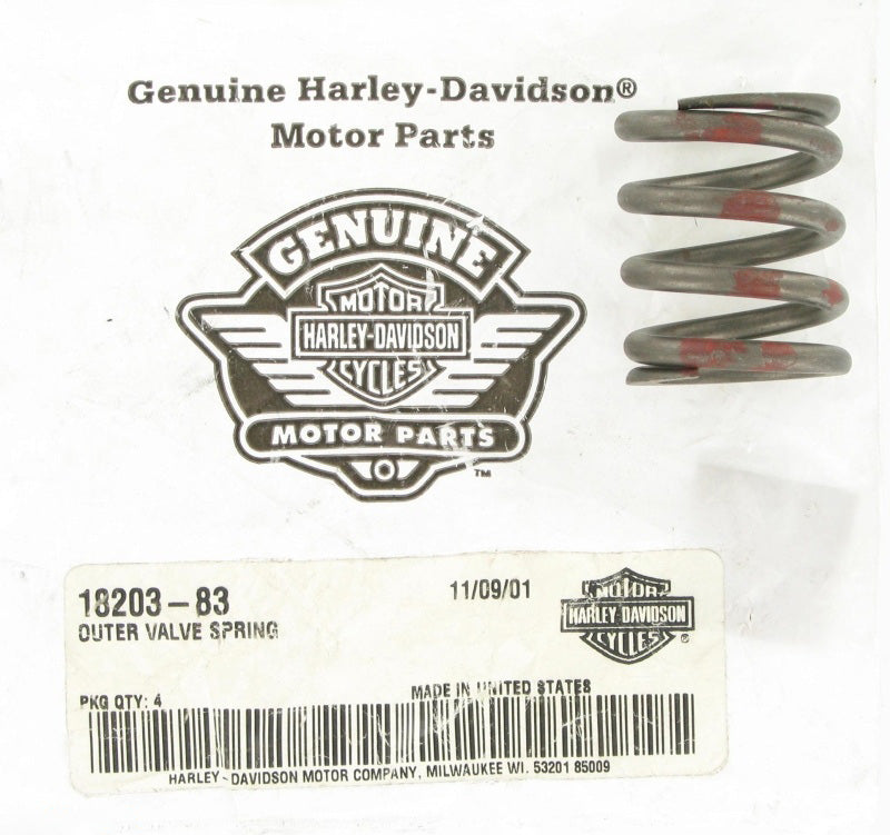 New OEM Genuine Harley-Davidson Valve Spring Outer, 18203-83
