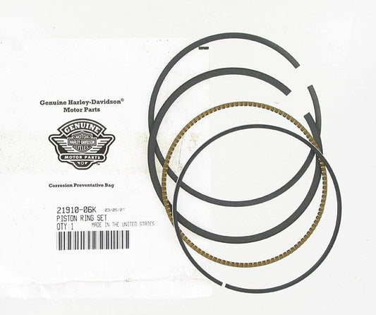 New OEM Genuine Harley-Davidson Piston Ring Set, 21910-06K