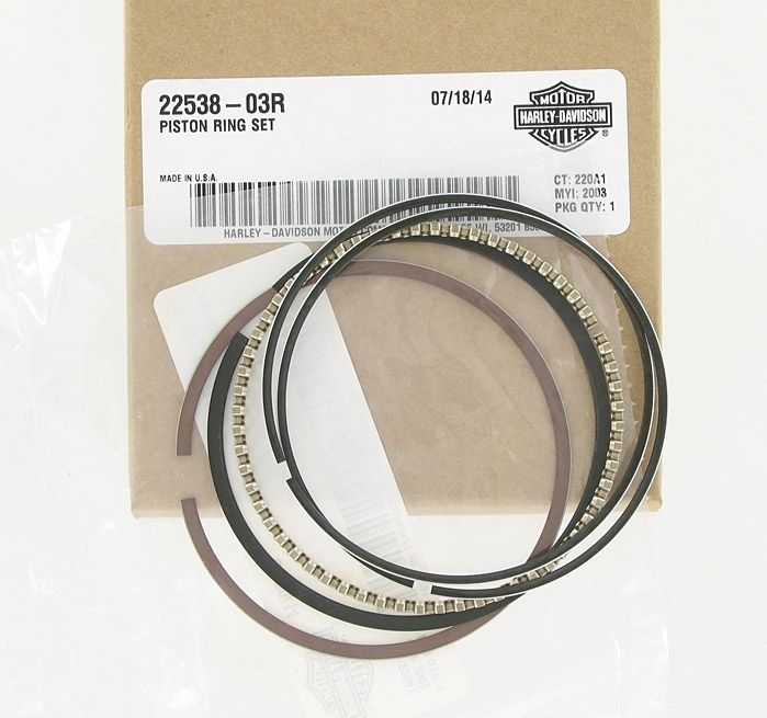 New OEM Genuine Harley-Davidson Piston Ring Set, 22538-03R