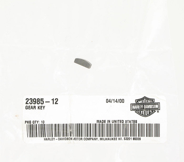 New OEM Genuine Harley-Davidson 2-Pack Key Sprocket Shaft, 23985-12