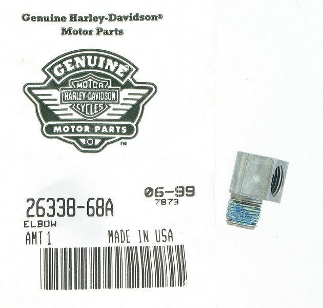 New OEM Genuine Harley-Davidson Elbow, 26338-68A