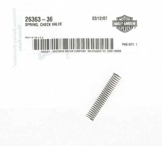 New OEM Genuine Harley-Davidson Spring Check Valve, 26363-36