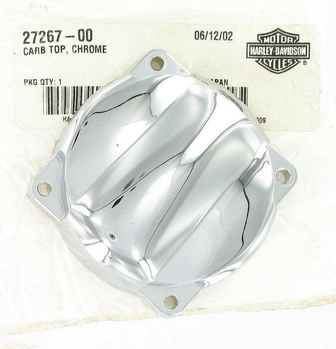 New OEM Genuine Harley-Davidson Carburettor Top Chrome, 27267-00