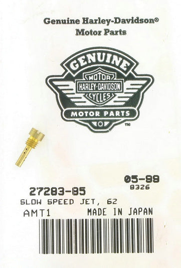 New OEM Genuine Harley-Davidson Slow Speed Jet 62, 27283-85