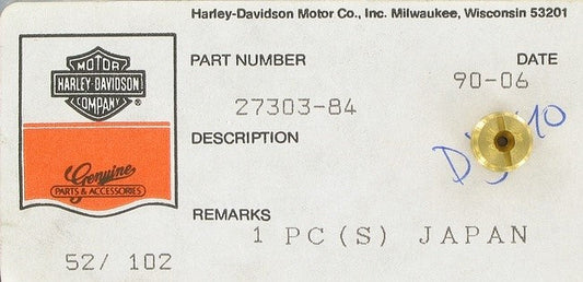 New OEM Genuine Harley-Davidson Main Jet, 27303-84