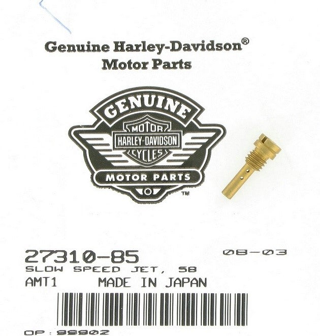 New OEM Genuine Harley-Davidson Slow Speed Jet 58, 27310-85