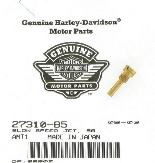 New OEM Genuine Harley-Davidson Slow Speed Jet 58, 27310-85