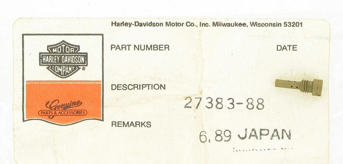 New OEM Genuine Harley-Davidson Slow Jet Calibrated, 27383-88