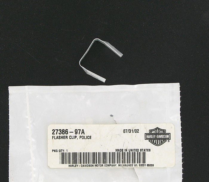 New OEM Genuine Harley-Davidson Flasher Clip Police, 27386-97A