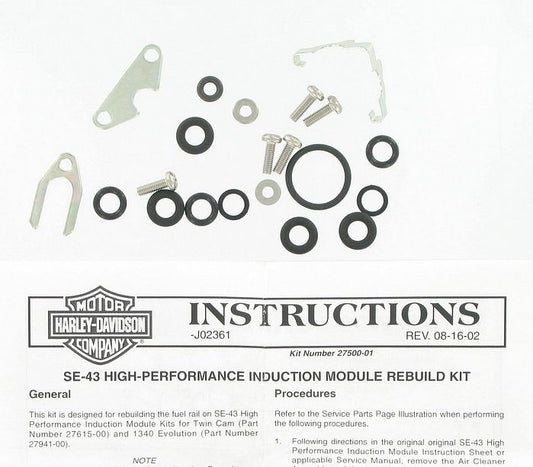 New OEM Genuine Harley-Davidson Kit Rebuild Performance Intake, 27500-01
