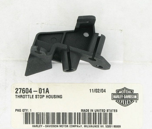 New OEM Genuine Harley-Davidson Throttle Stop Housing, 27604-01A