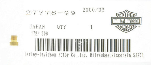 New OEM Genuine Harley-Davidson Main Jet #240, 27778-99