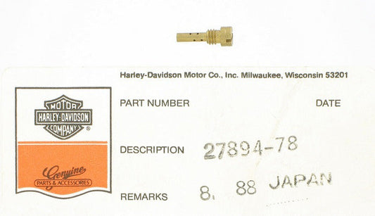 New OEM Genuine Harley-Davidson Slow Jet 68, 27894-78