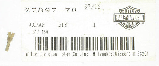 New OEM Genuine Harley-Davidson Slow Jet, 27897-78