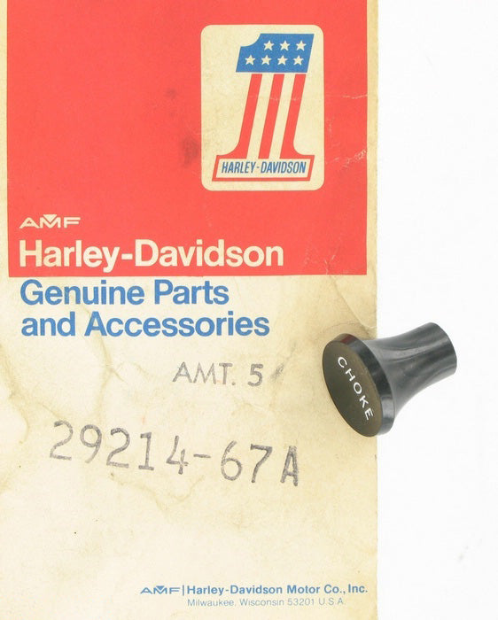 New OEM Genuine Harley-Davidson Choke Control Knob, 29214-67A