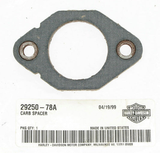 New OEM Genuine Harley-Davidson Spacer Carb, 29250-78A