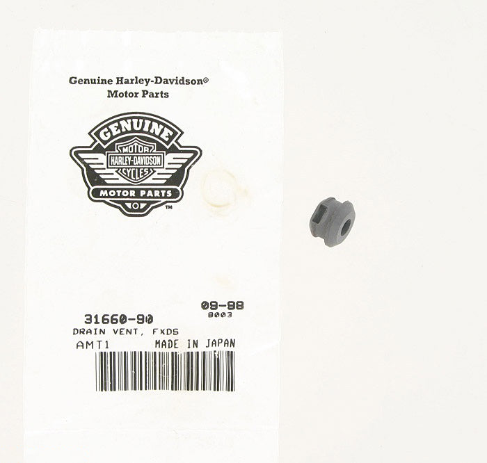 New OEM Genuine Harley-Davidson Drain Vent Fxds, 31660-90