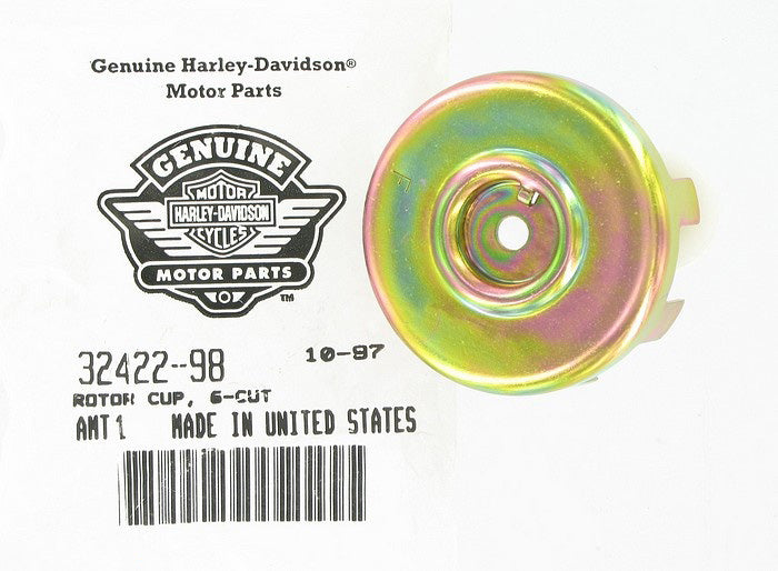 New OEM Genuine Harley-Davidson Rotor Cup 6-Cut, 32422-98