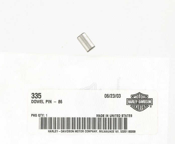 New OEM Genuine Harley-Davidson Dowel Pin Transmission Housing, 335