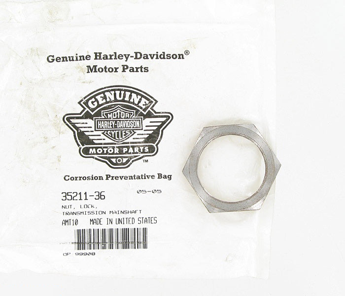 New OEM Genuine Harley-Davidson Nut Lock Transmission Main, 35211-36