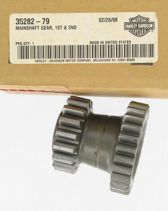 New OEM Genuine Harley-Davidson Gear Mainshaft 1St & 2Nd, 35282-79