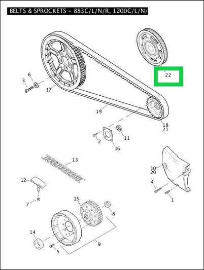 New OEM Genuine Harley-Davidson Sprocket Assembly 68T Final Drive, 37799-09