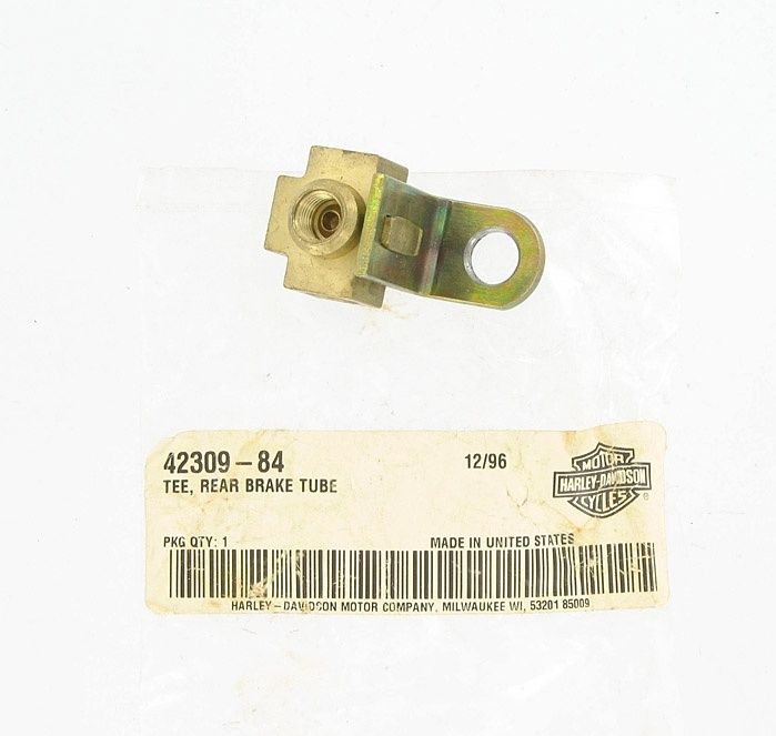 New OEM Genuine Harley-Davidson Tee Rear Brake Tube, 42309-84