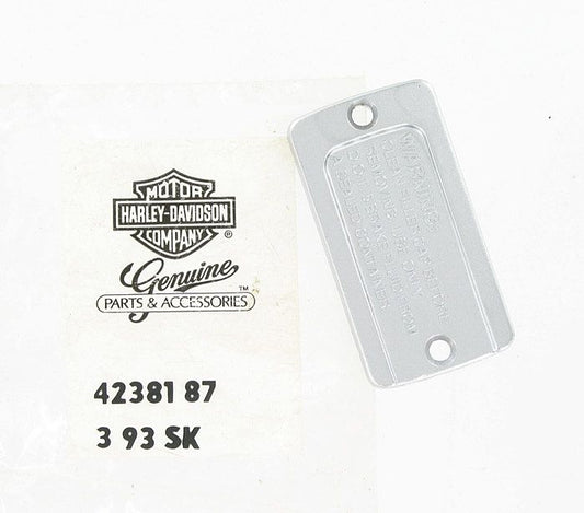 New OEM Genuine Harley-Davidson Master Cylinder Cover Chrome, 42381-87