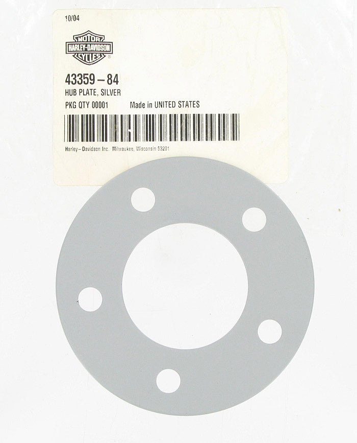 New OEM Genuine Harley-Davidson Hub Plate Silver, 43359-84