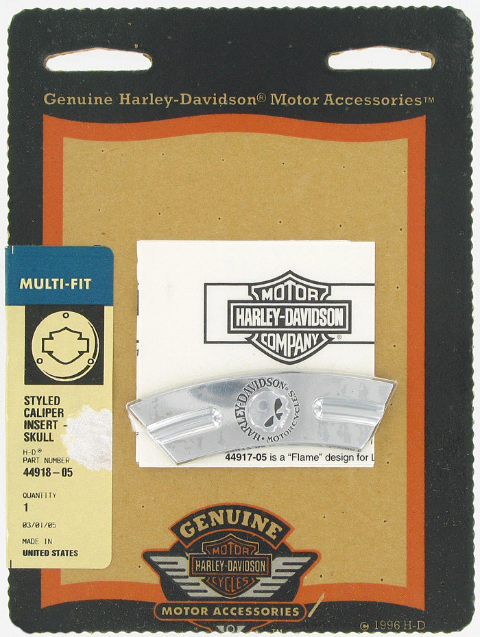 New OEM Genuine Harley-Davidson Kit Insert Caliper Left Hand Skull, 44918-05