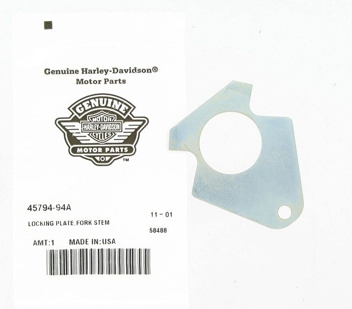 New OEM Genuine Harley-Davidson Locking Plate Fork Stem Road Glide, 45794-94A